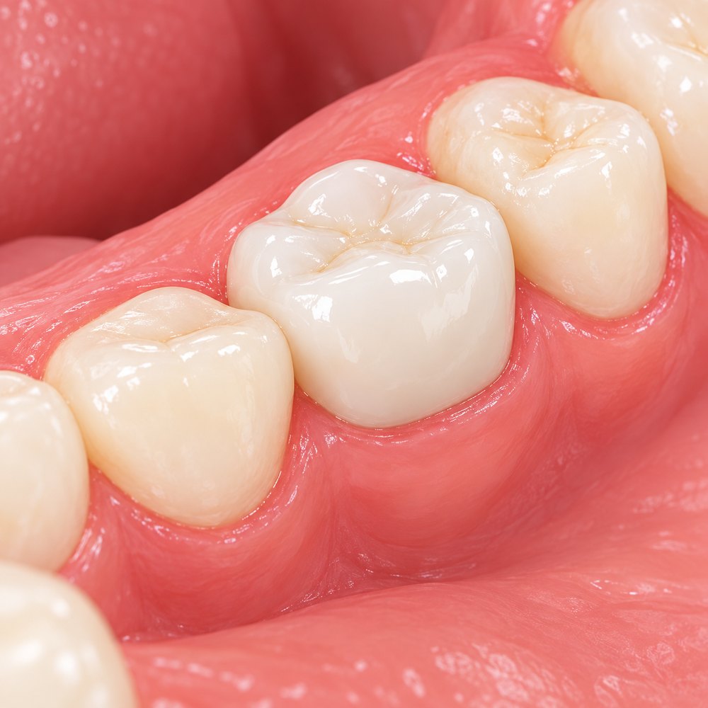 White zirconia crowns